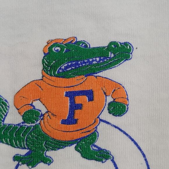 Vintage 80s Florida Gators Football Shirt M/L 20x23 Crop USA - Picture 16 of 16